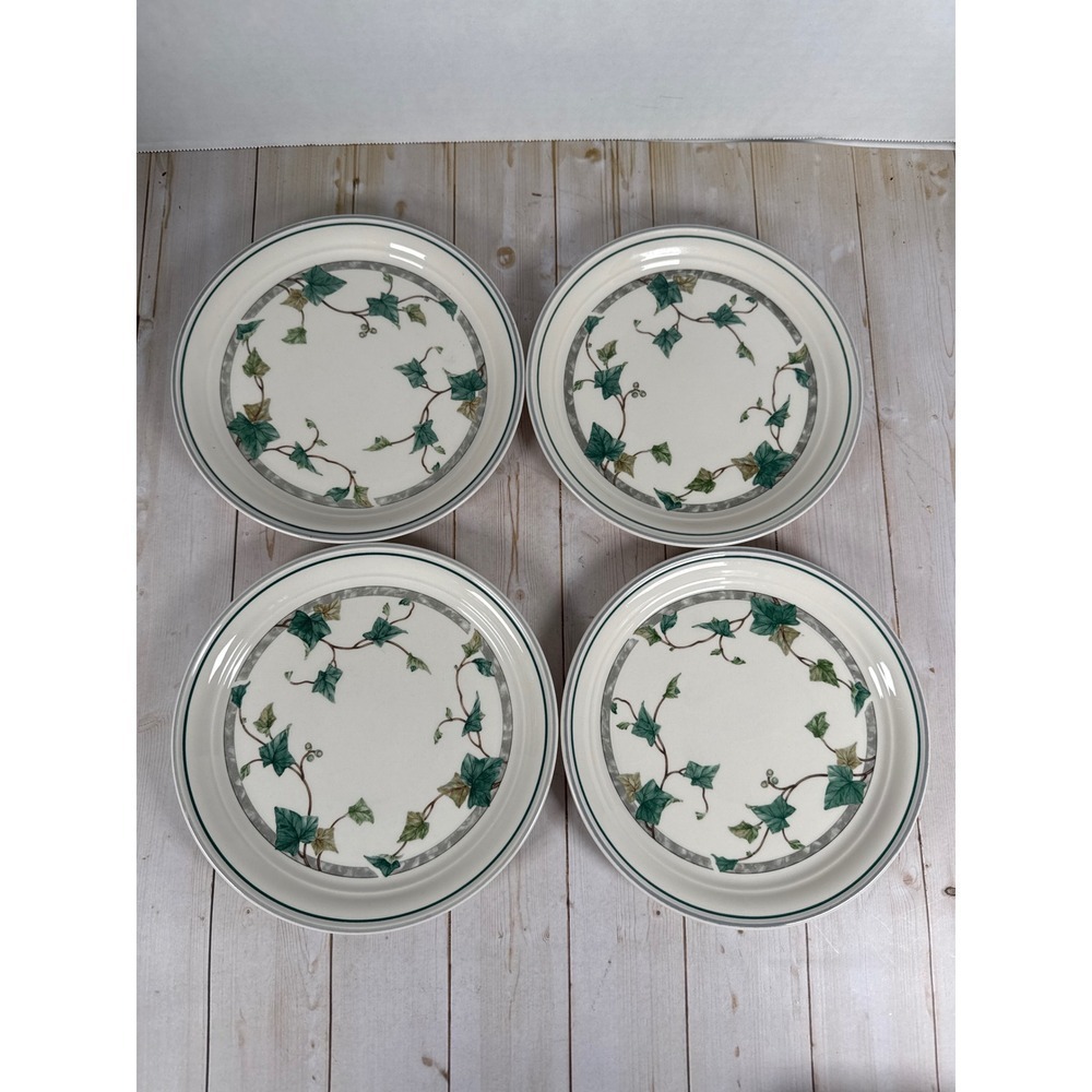 Keltcraft Noritake Ivy Lane 9180 Salad Plates Set 4 7 5/8" Ireland Stoneware - Picture 4 of 6